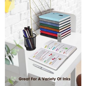 Grey A5 Lined Leather Journal Notebook for Men Women,5.9" X 8.4" Personalized Hardcover Journal 200 Pages 80 Gsm Thick Ruled Paper Daily Diary for Travel,Business,Work,Writing