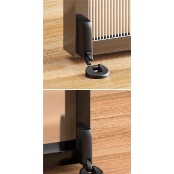 Hydraulic buffer door suction, Adjustable Door Holder, for Door Gaps up to in Height, floor suction, (Black, Hydraulic suction)