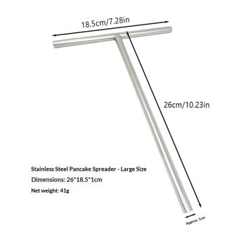 Professional T Shape Stainless Steel Crepe Maker Batter Spreader to Fit Large Crepe Pan Maker , pancake spreading（large size）
