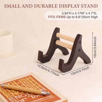 Wood Plate Stand for Display, Picture Frame Easels Stand Holder for Table Top, Display Holder for Photo Card Decorative Plate Artwork