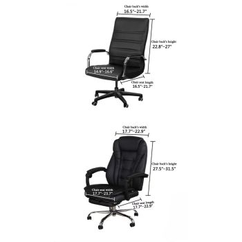 Velvet Plush Office Computer Chair Cover Ergonomic - Cat Proof Stretchable Protector for Mesh Office Desk Chair with Wheels and Armrest - dark green L: Chair cover+2 armrest covers