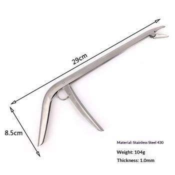 2pcs Stainless Steel Unhooking Device Fish Clamp Clip Catch Fishing Hook Remover Plier Tool Tackle for Fishing Trailer