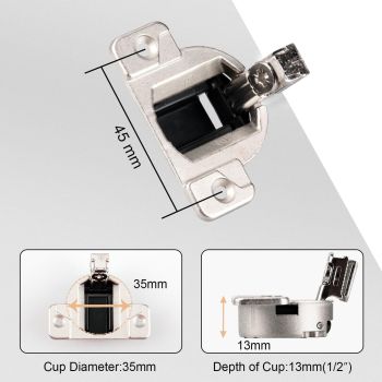 8pcs Replacement for 110 Degree Screw-in Compact 33 Hinge, 8-Pack, Cabinet Door Hinges to Replace Original Cabinet Hinges(Please bring your own screws)