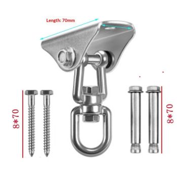 Stainless Steel Swivel Chain with 4 Snap Hooks for Heavy Bag, Gym Swing, Trapeze, and Hammock（70）