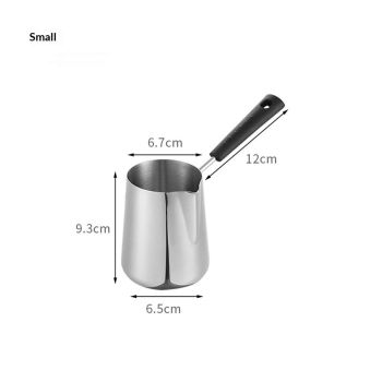 Turkish Coffee Pot, Milk Warmer for Coffee, Turkish Coffee Decanter Stainless Steel Espresso Decanter Turkish Warmer Coffee Pot(350ML Internal scale)