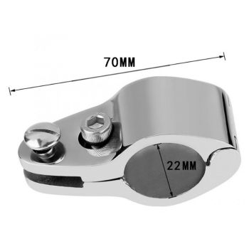 2pcs Top Jaw Slides with Quick Release Pin  Round Tubing, Top Hardware, 316 Stainless Steel Marine Hardware Pair （22mm）