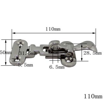 2pcs Heavy Duty 316 Stainless Steel Anti-Rattle Lockable Hold Down CLAMP Latch Locker Hatch Hardware