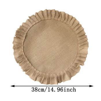4pcs Handmade Round Table Placemats - Vintage Mats for Parties, Dining Table, Coasters - Decorative Placemats -