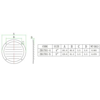 2 Pcs 5 " Round Louvered Air Vent, 316 Stainless Steel Marine Boat Vent Cover,louver, and air outlet, exhaust vent