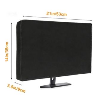 Monitor Dust Cover  Anti-Static Dustproof Panel Case Computer Screen Protective Sleeve Compatible with Desktop and TV, Black