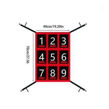 19.29 * 27.56in Clear Numbered Strike Zone,Adjustable and Durable Pitching Net with Strike Zone for Baseball&Softball Net,Applicable for Various Age Pitching Training