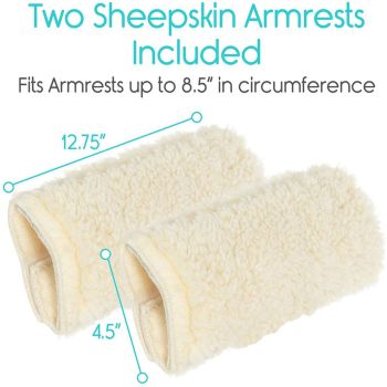 Wheelchair gloves (1 pair), detachable lambhair hand pads, suitable for standard wheelchairs, traffic chairs, and mobile scooters ( white)