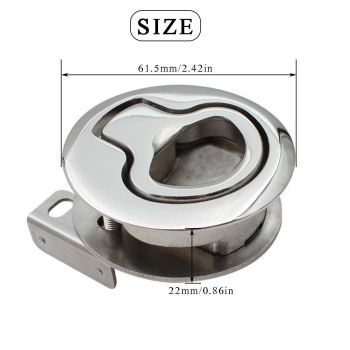Boat Latches Marine Boat Latches Stainless Steel 2", 1Pcs Latch Hatch Round Pull Marine Boat Flush Pull Hatch Latch Suitable for Boats, Yachts, Car, Trailer