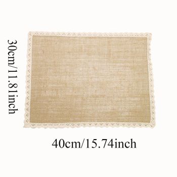 Placemats and Beige Lace Jute Rustic Farmhouse Table Mats Table Decor & One of Life's Little Home Luxuries for Special Occasions, Parties, Weddings, BBQ's, Holidays (Set of 6)