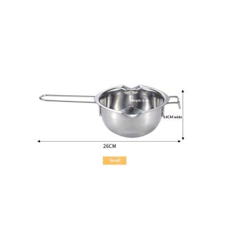 400ML upgraded stainless steel chocolate, candle, and candy melting pot, handmade soap melting small pot (304 steel)