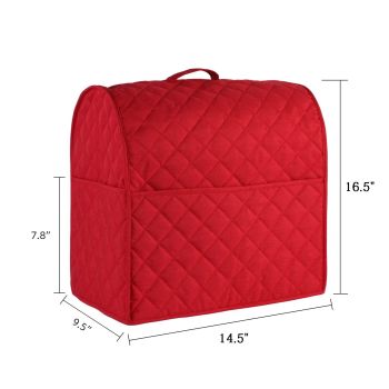 Stand Mixer Dust Proof Cover, Kitchen Mixer Accessories with Pockets and Handle, Waterproof(Red)