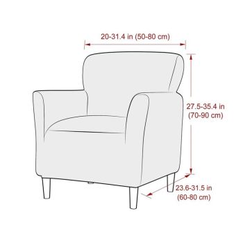 Stretch Chair Covers Banquet Armchair Slipcovers Knitted Armchair Sofa Covers Chair Slipcover Anti-Slip Furniture Protector for Living Room Friendly for Kids Pets (Black)