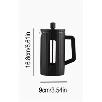 600Ml French Coffee Maker High Borosilicate Glass House Coffee Brewer Milk Foam Frother Tea Maker Black