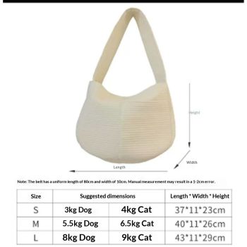 Pet Carrier Bags Large-Capacity Pet Travel Carrier Portable Outdoor Dog Crossbody Bags Pet Carrier Tote for Cats Dogs Outdoor Subway Shopping Hiking Traveling (white, small)