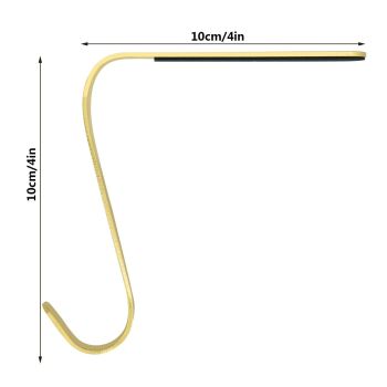 Metal frame, fireplace set, grab hook family party decoration multifunctional metal hook jewelry (gold, 4)