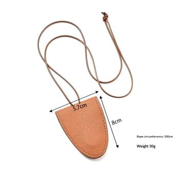 2pcs Glasses Case Portable Travel Sunglass Case with Lanyard Eyeglass Pouch Bag Sunglass Holder for Purse For Women Men (brown)