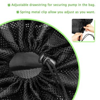 31*41CM Upgrade Large Pump Barrier Bag, Pond Filter Box, Black Media Bag Pump Mesh Bag (31*41CM, Black)
