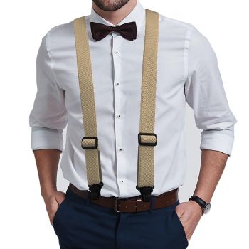 3.8cm four clip heavy-duty work shoulder strap X-shaped invisible back strap adjustable back strap beige
