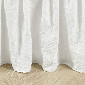 Ruffle Elastic Bed Skirt Detachable - Dustproof Ruffle - Machine Washable Elastic Band Bed Skirt (White)