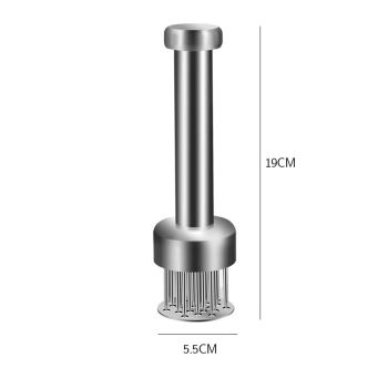 Meat Tenderizer Tool, 304 Stainless Steel, with 21 Needles & Retractable Safety Guard, for Tenderizing Beef, Turkey, Chicken, Steak, Dishwasher Safe