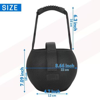 Bowling Mesh Bag, Single Bowling Ball Carrier with Reinforced  Handle, Black,  (excluding bowling)