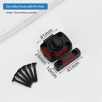 2pcs Door Latch Security Lock Compact Slide Bolt Latch for Doors Windows Easy One-Hand Operation Versatile Design for Home Office Use Durable Stylish Finish(Dumb Black Small)