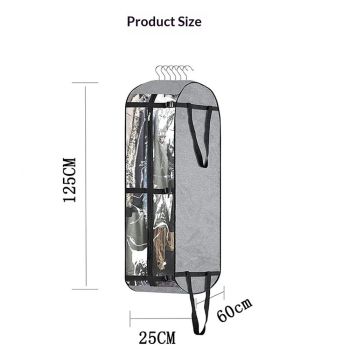 Hanging Garment Bags for Travel Suit Bags for Closet Storage Moving Bags for Clothes Dress Cover for Coat, Jacket, Shirt, Clothing, grey