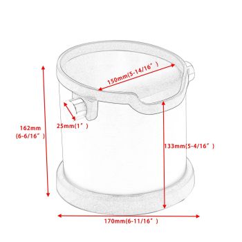 Espresso Knock Box,   Capacity 60.8oz/1800ML  Stainless Steel Coffee Grounds Container Waste Bin Coffee Tools for Barista and Non-slip Base (Silver)
