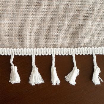 Square Lattice Small Tablecloth Cotton Linen Light Brown Dust-Proof Washable Boho Embroidery Table Cover Rustic Table Cloth for Coffee Party Kitchen Dining Tabletop Decoration 100*140cm