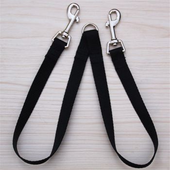 Coupler for Walking Two Medium or Larger Dogs Together,  （Medium length 45 centimeters, width 2.0 centimeters black）