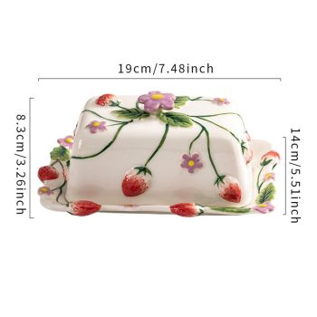 Fun Ceramic Butter Dish with Lid for Countertop –  Unique Kitchen Accessories, Cute Butter Dish with Cover for Countertop,