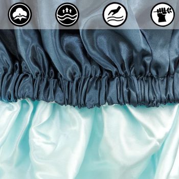 Bonnet Satin Bonnet for Sleeping , Adjustable Double Layer Hair Bonnet for Curly Braids Reduce Frizz,Double Layers Peacock Blue