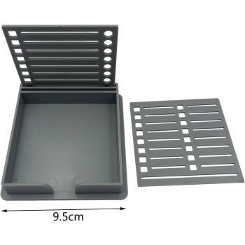 Sticky Note Dispenser, Note Pad Holder Note Template Organizer for Classroom, Home, Office, Grey 2pcs