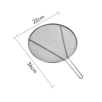 22cm Splatter Screen for Cooking, Stainless Steel Fine Mesh for Frying Pan, Grease Guard for Pan to Stop Hot Oil Splatter, Protect the Skin From Burns, Safe Cooking Lid