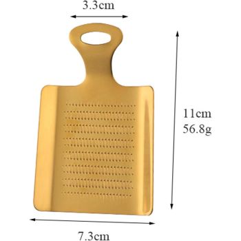 Manual stainless steel grinder, household wasabi, ginger, garlic accessories, multi-purpose grinder, restaurant, hotel kitchen small tool（golden）
