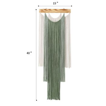 Wall Hanging Boho Wall Decor Green and Beige Yarn Wall Art for Living Room Bedroom Office Nursery Apartment Yoga Room Decor,（ Green ）