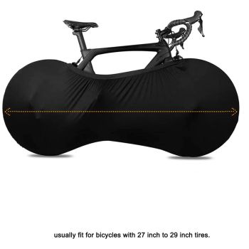 Bike Wheel Cover Indoor Dust-Proof and High Elasticity Bicycle Wheel Bag mountain bike protective cover, outdoor（Half Pack Black）