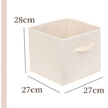 Storage Bins, Foldable Fabric Storage Cubes And Cloth Storage Organizer Drawer For Closet And Toys Storage, 2 Pack (Beige)