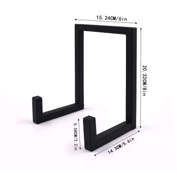 Record Storage Black Metal Tabletop Record Holder for Albums Small Record Stand for Display Holds any Size Records