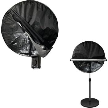 Dustproof & Waterproof Fan Cover for Diameter 70cm Oscillating Pedestal Fan Storage, Black, Oxford Fabric, Washable, Reusable, Easy to Install, 1 Pack