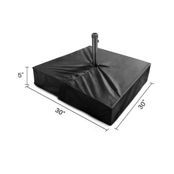 Patio Umbrella Base Cover, 600D Outdoor Heavy Duty Waterproof Anti-UV Square Umbrella Stand Base Covers, (Black)