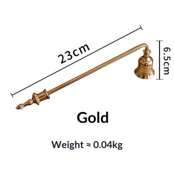 Candle Snuffer Home Collection – Refined Elegance with Elongated Thin Handle – Candle Wick Accessory , Elegant Candles Accessory（golden）