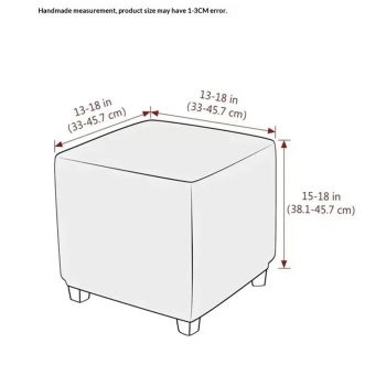 Waterproof  Cover Square Storage  Jacquard Stretch Footrest Foot Stool Cover Square Folding Storage Stool Protector with Elastic Band  Pink