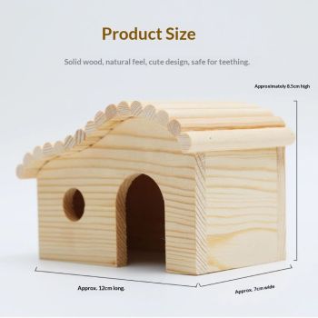 Hamster Wooden House with Windows Rat Wood Hideout Small Animal Climbing Play Hut for Dwarf Hamster Sugar Gliders Gerbil