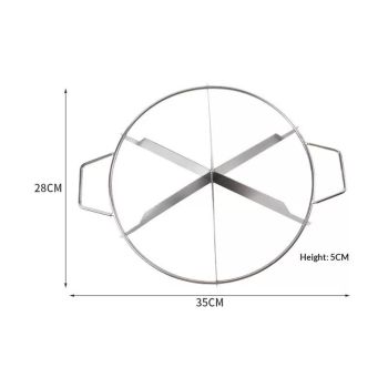Pie Cutter 6 slice Stainless Steel Pie Cutter with 6 Equal Slices for Slicing Pies Cake Quiches Desserts